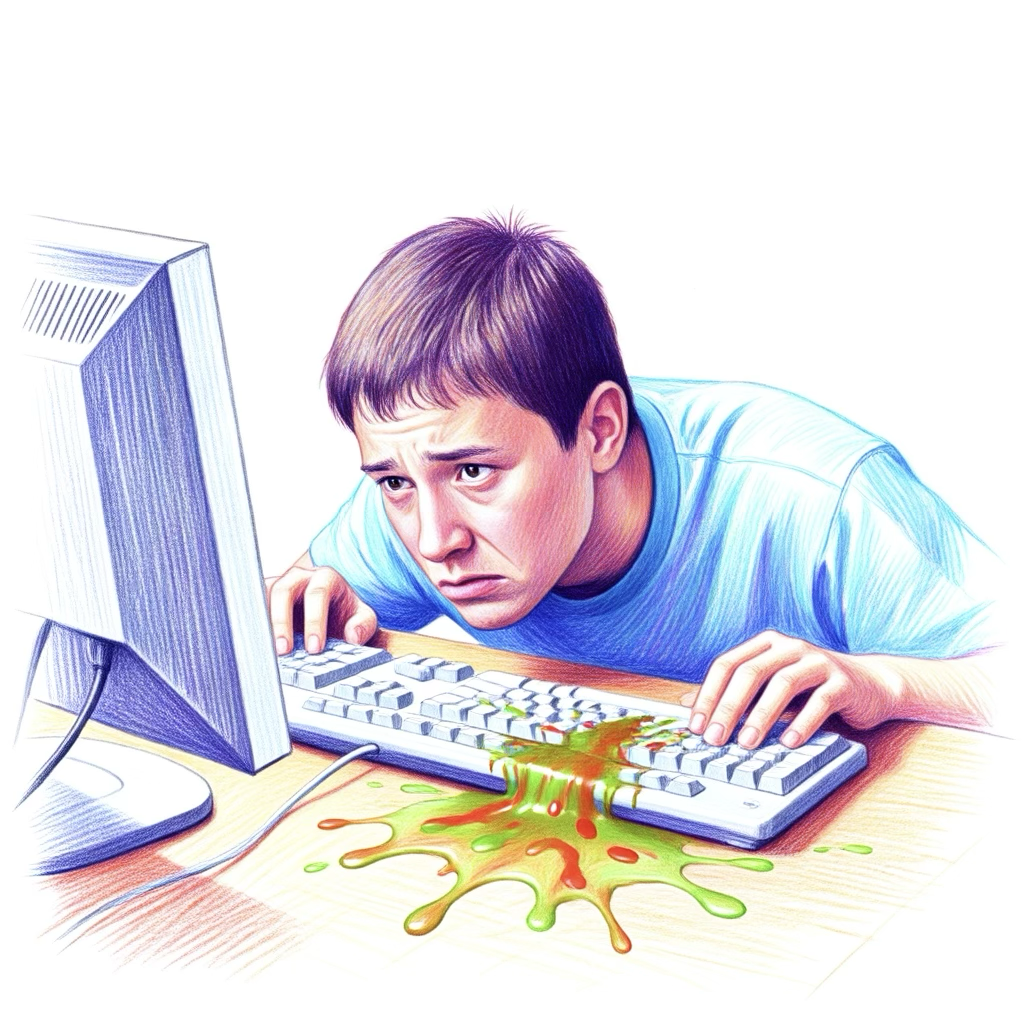 I barfed on the Keyboard